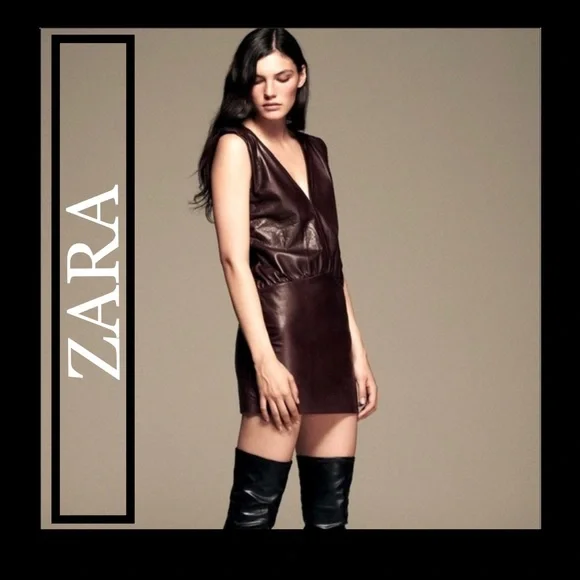 ZARA - GENUINE LEATHER DRESS